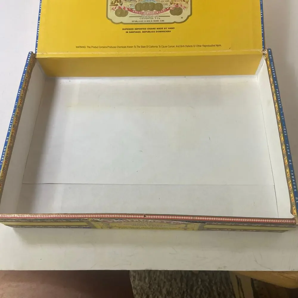 Partagas Cigar Box Only Empty Wood Collectible 10 3/4
